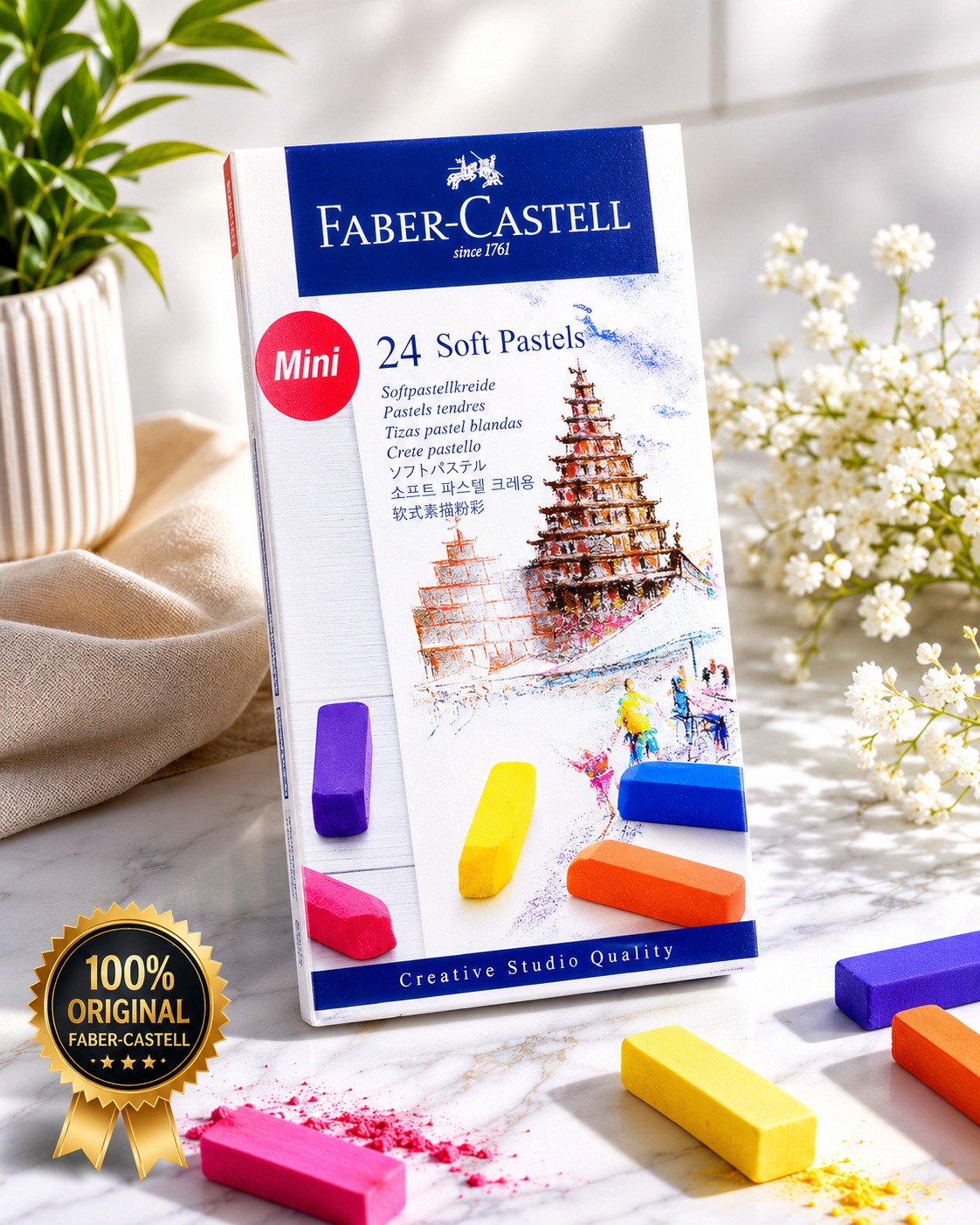 24Soft Pastels mini; FABER-CASTELL